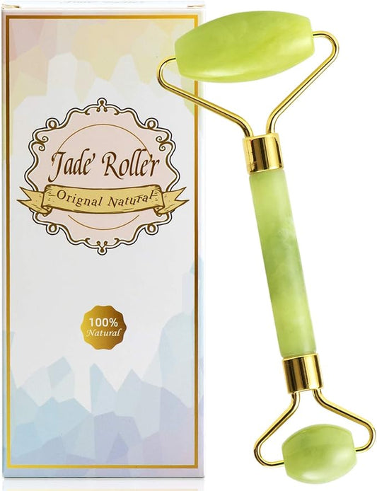 Bulex 100% Natural Jade Face Roller/Anti Aging Jade Stone Massager for Face & Eye Massage - Make Your Face Skin Smoother and Looks Younger-Velvo Beauty