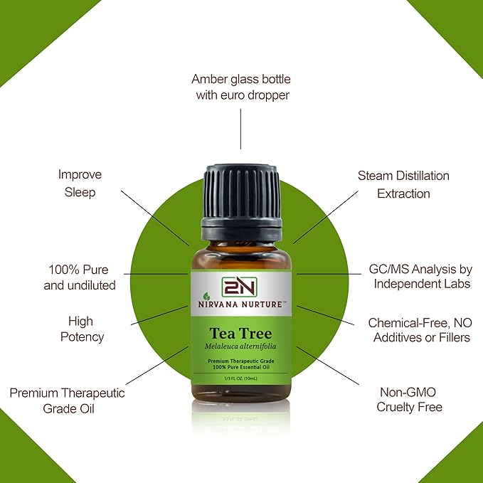 Tea Tree Essential Oil 100% Pure Premium Therapeutic Grade, Undiluted - Aromatherapy Diffuser for Calm and Relaxation, Skin Care, Hair Care-Velvo Beauty