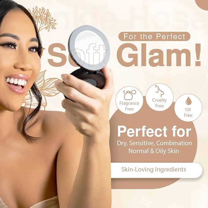 Frankie Rose Cosmetics Powder Foundation – Full Coverage Face Powder For Pores & Imperfections, Evens Out Skin Tone & Shine-Control | 58 Grams (Cream Puff)-Velvo Beauty