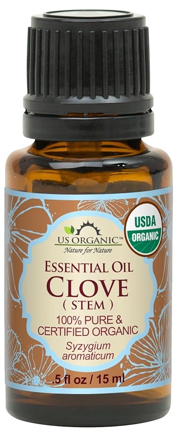 US Organic 100% Pure Clove Stem Essential Oil - USDA Certified Organic, Steam Distilled (15 ml)-Velvo Beauty