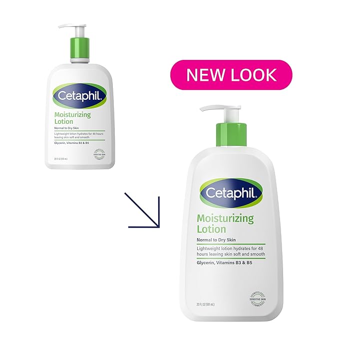 Cetaphil Face & Body Moisturizer, Hydrating Moisturizing Lotion for All Skin Types, Suitable for Sensitive Skin, NEW 20 oz, Fragrance Free, Hypoallergenic, Non-Comedogenic-Velvo Beauty