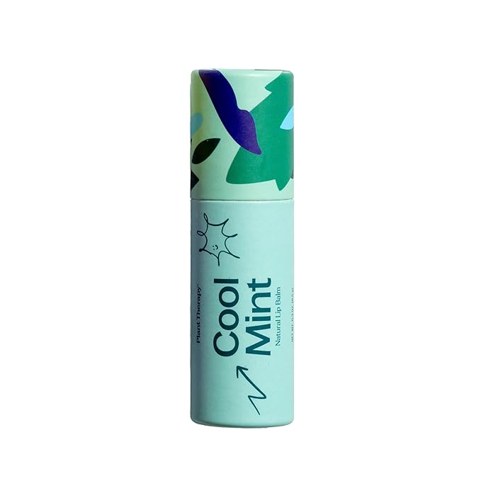 Plant Therapy Cool Mint Natural Lip Balm 0.3 oz (8.5 g) Simple, Natural Ingredients & Packaged in Eco-Friendly Recyclable Cardboard-Velvo Beauty