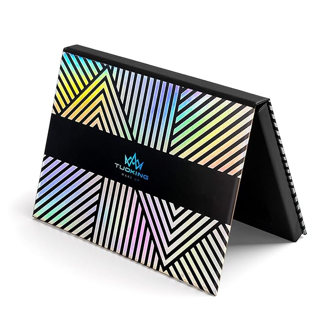 Makeup Magnetic Palette with Mirror and 20Pcs Metal Stickers, Empty Storage Palette for Eyeshadow Powder Highlighter-Velvo Beauty