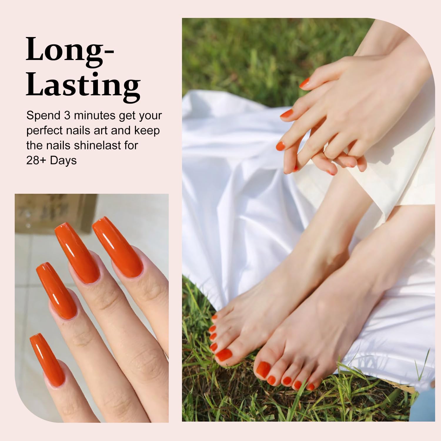 Major Dijit Quick Dry Nail Polish Pumpkin Orange Summer Nail Lacquer for Nail Art Cruelty-Free Regular Nail Polish 0.41 fl oz.-Velvo Beauty