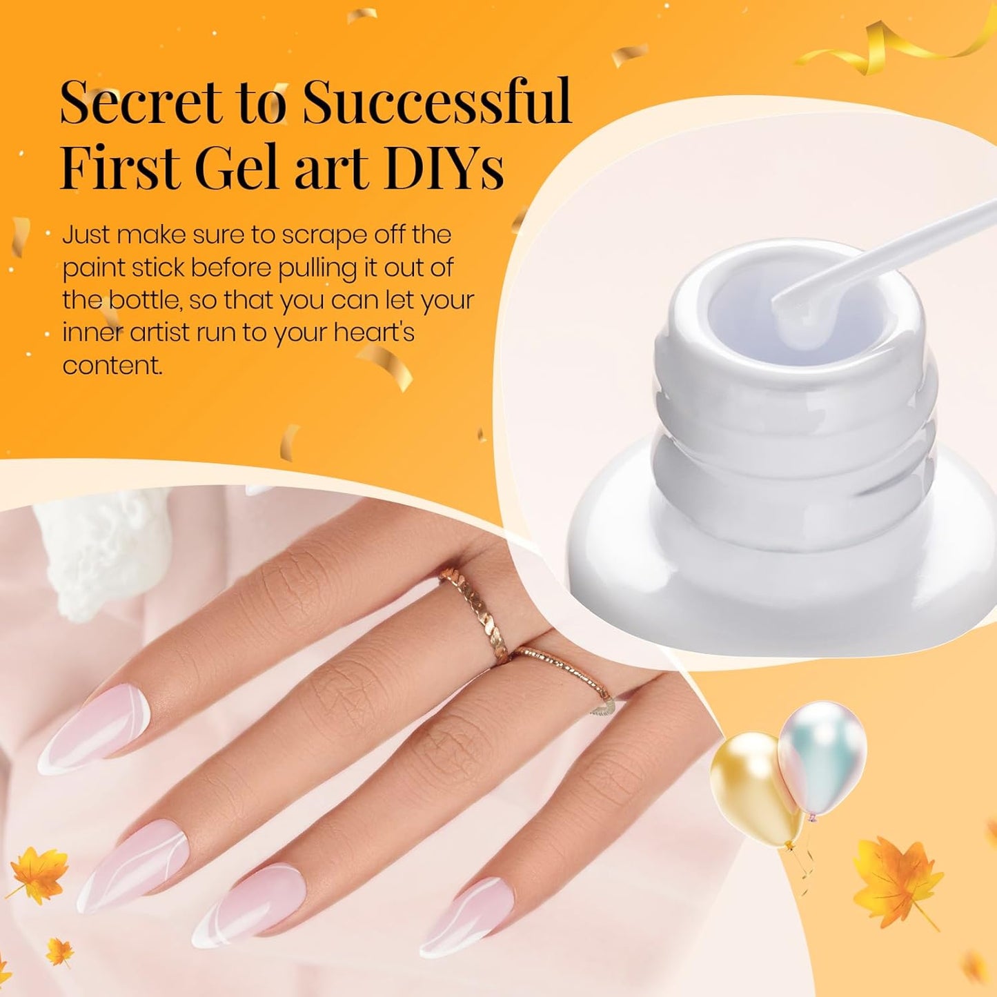 beetles Gel Polish Swirl Nail Art White Gel Liner Nail Polish 1 pcs 7ml Classic White Color Nails Art Paint for Thin French Tip Line Soak off Uv Lamp Manicure Salon-Velvo Beauty