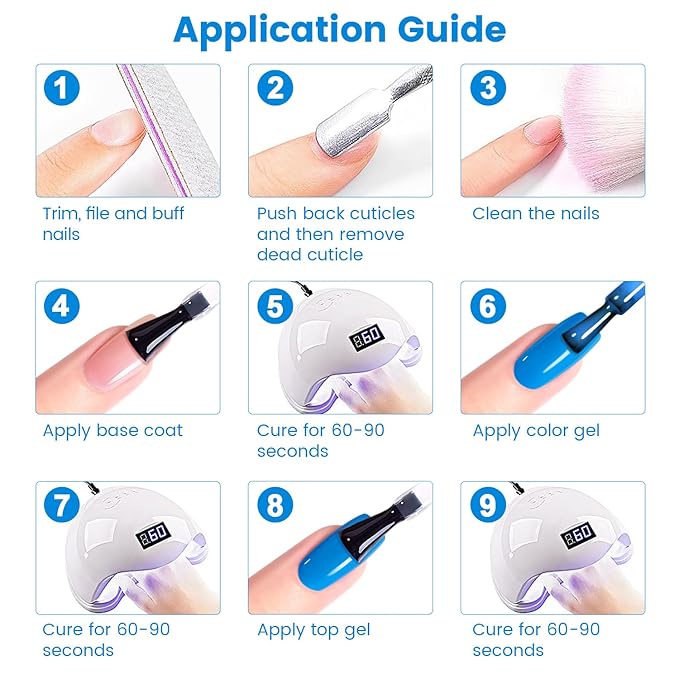 RARJSM Neon Jelly Gel Nail Polish Set 6pcs Clear Crytal Glass Yellow Blue Green Red Pink Purple Transparent Sheer Gel Varnish LED UV Curing Requires French Manicure Soad off Summer Iridescent Colors-Velvo Beauty