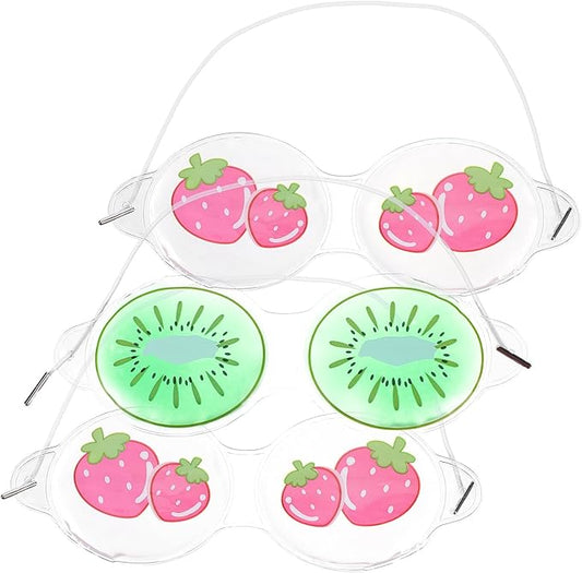 Beavorty 3pcs Sleep mask Eye mask Sleeping mask face mask Cucumbers Gel ice Cooling mask Cooling Eye Pads Eye Cooling mask Kids Cooling Masks Eye Patch Child Cold PVC-Velvo Beauty