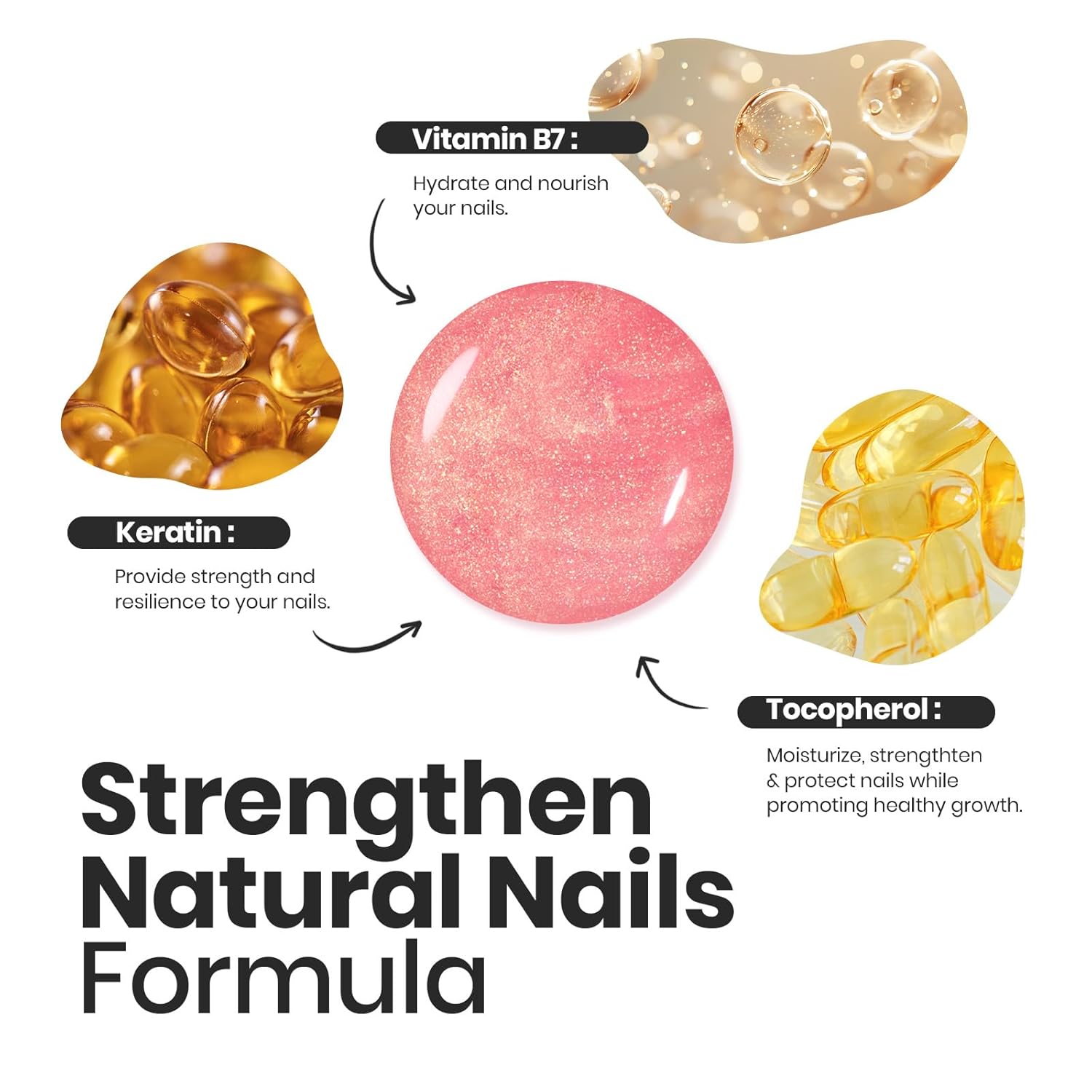 Beetles Pearl Nail Polish Set Mermaid Glow, 6 Colors Shimmer Pearl Pink Purple Quick Dry Nail Polish Long Lasting DIY Manicure Gift for Girls Women Nail Strengthener Polish-Velvo Beauty