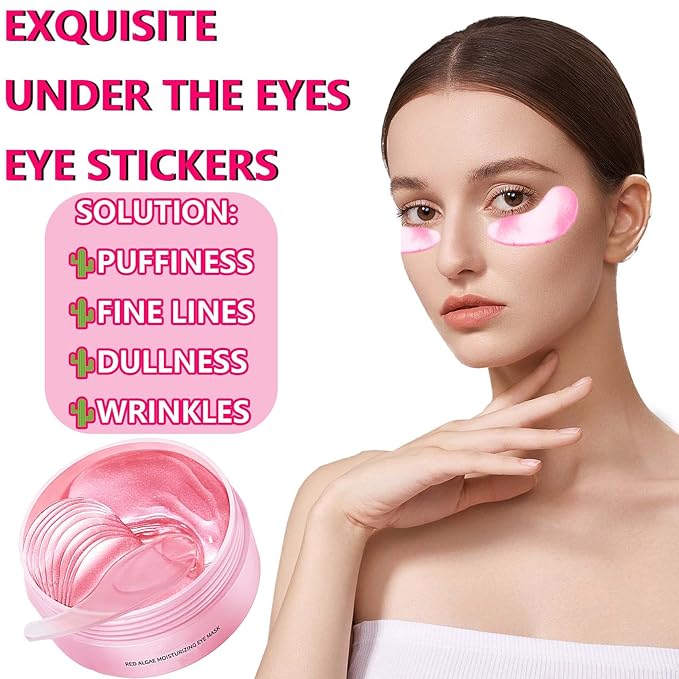 30 Pairs Gold Under Eye Masks,Moisturizing Hydrating Under Eye Patches for Puffy Eyes,Under Eye Treatment for Dark Circles Eye Bags Fine Lines,Eye Skin Care Products for Women & Man-Velvo Beauty