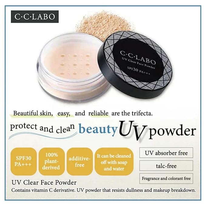UV Clear Face Powder 10g – Lightweight Loose Powder With SPF30 PA+++ And Plant-Based Formula For A Smooth, Natural Finish-Velvo Beauty