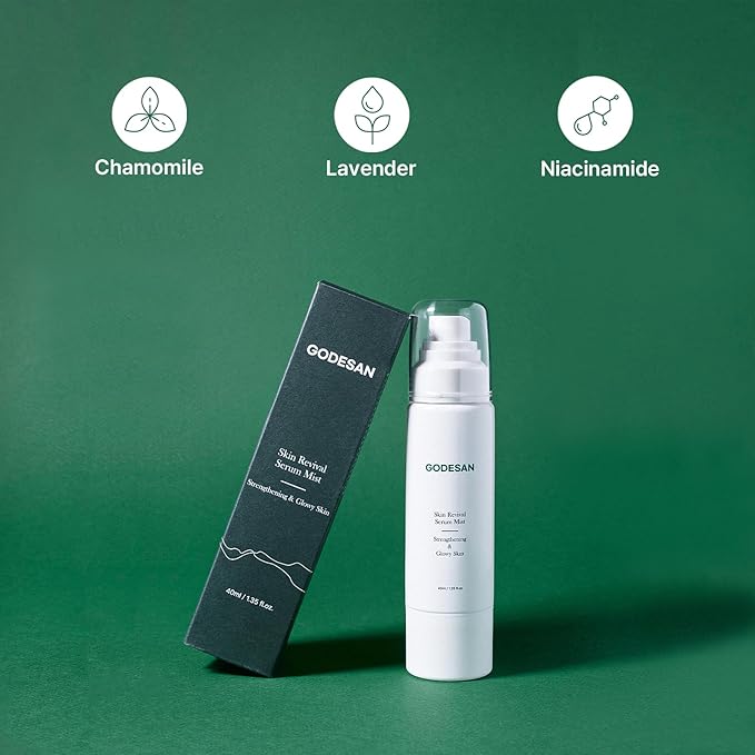 Skin Revival Serum Mist 1.35fl oz - Hydrating Facial Mist, Glowy Skin, Vegan, Sets Makeup, All Skin Type-Velvo Beauty