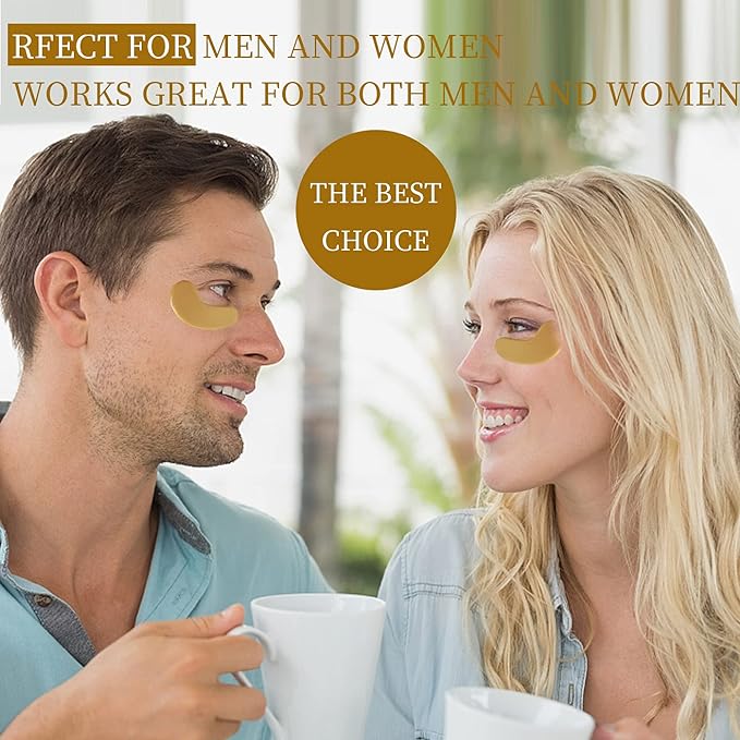 Under Eye Patches - 30 Pairs Under Eye Masks for Dark Circles and Puffiness, 24k Gold Dark Circles Under Eye Treatment for Women, Undereye Gel Patches Under Eye Bags - Reduce Wrinkles Anti-Aging-Velvo Beauty