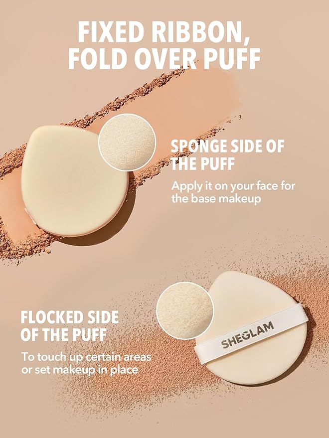 SHEGLAM SKin-Focus Full Coverage Powder Foundation Oil-Control Lightweight Face Pressed Powder Makeup-Walnut-Velvo Beauty