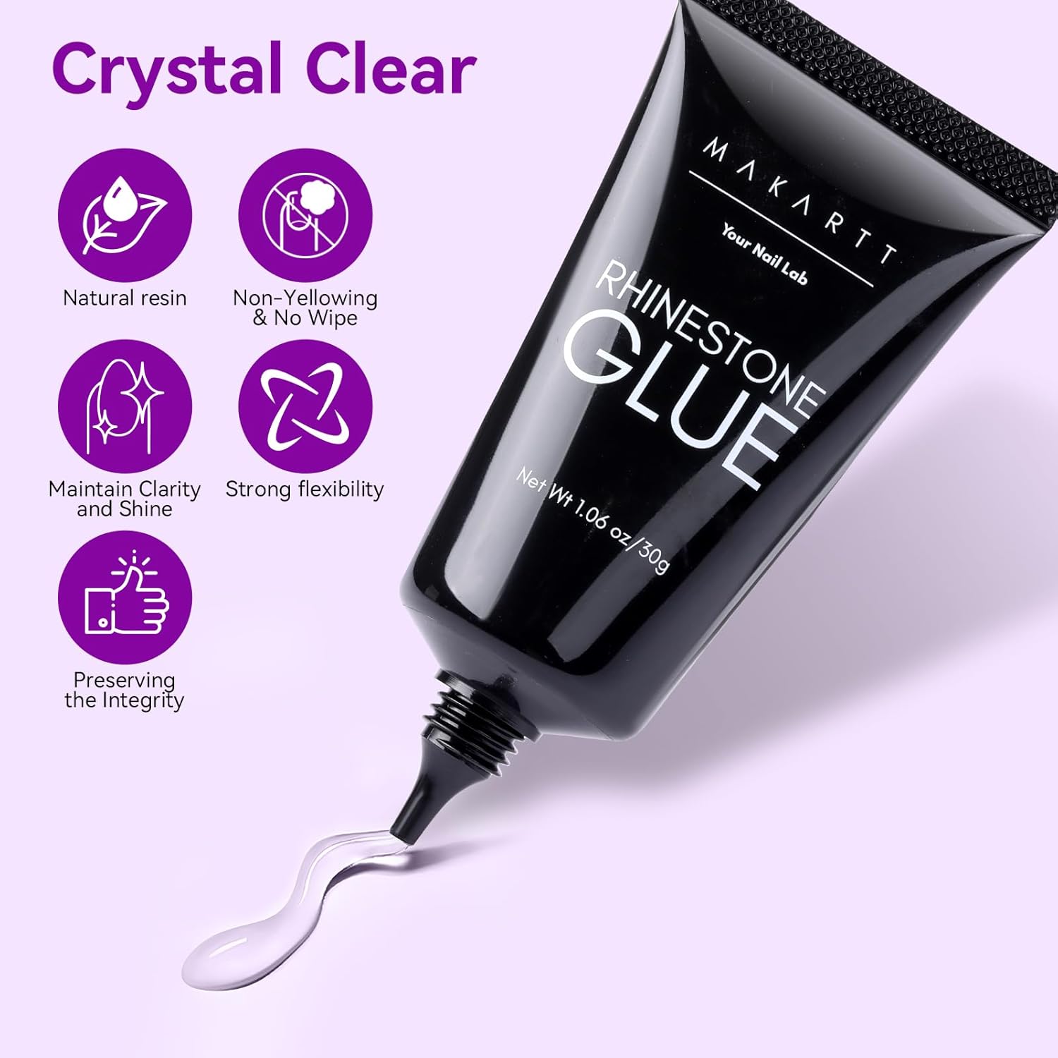 Makartt Rhinestone Glue for Nails 12PCS 30ML, Super Strong Gel Adhesive for Nail Salon, 3D Nail Art, Gem Jewelry & Nail Charm Decoration-Velvo Beauty