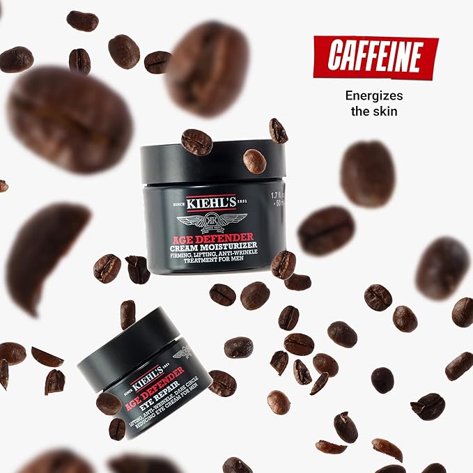 Kiehl's Dad's Age Defenders Skincare Gift Set – 2-Piece Full Size Skincare Set for Men with Firming & Lifting Anti-Aging Moisturizer and Eye Cream for Men, Minimizes Look of Fine Lines and Wrinkles-Velvo Beauty