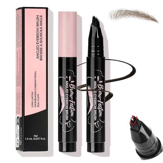 Eyebrow Pen, Waterproof Eyebrow Pencils for Women - Angled Brow Brush & Multi-Fork Tip Microblading Brow Pen, Precisely Creates Natural Hair-Like Brows, Easy to Use 02-Tawny Brown-Velvo Beauty