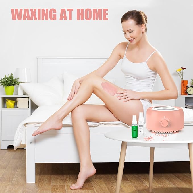 Waxing Kit - TIKESI Wax Warmer for Hair Removal, Hard Wax Kit with 14oz 5 Bags Hard Wax Beans for Full Body, Legs, Face, Eyebrows, Bikini, Brazilian Waxing Kit for Women Men-Velvo Beauty