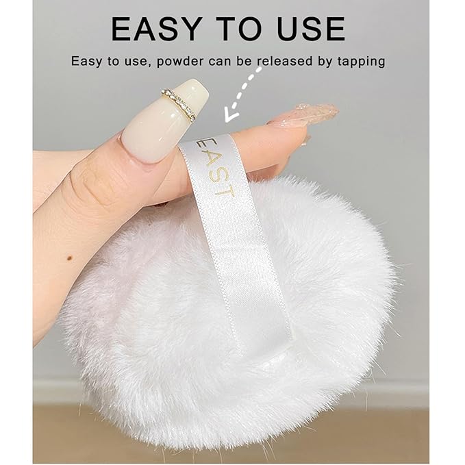 Highlight Glitter Powder Ball,White Shimmer Highlighter Makeup Powder Puff,Comfortable and Cute Plush Long-Lasting Body Shine for Various Occasions-Velvo Beauty