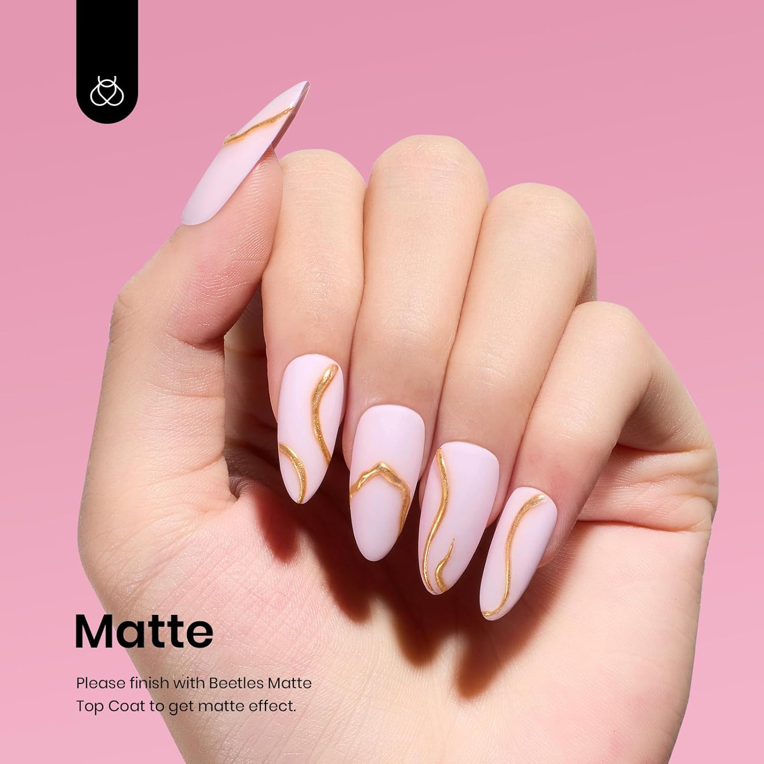 Beetles Pink Gel Nail Polish, Barely Pink Gel Polish Soak Off LED Nail UV LED Lamp Pastel Nail Art Manicure Salon DIY Home 0.51Oz Gift for Women-Velvo Beauty