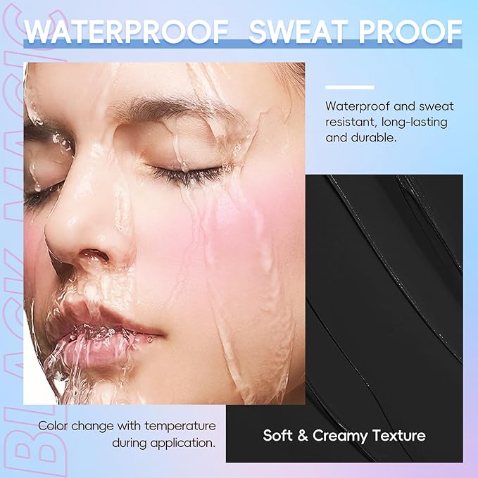 Color Changing Blusher, Black to Pink Blush for Cheek Tint PH Temperature Change Magic Moisturizing Multi-use Cream,LongLasting Waterproof Lightweight Natural-Looking Face Makeup-Velvo Beauty