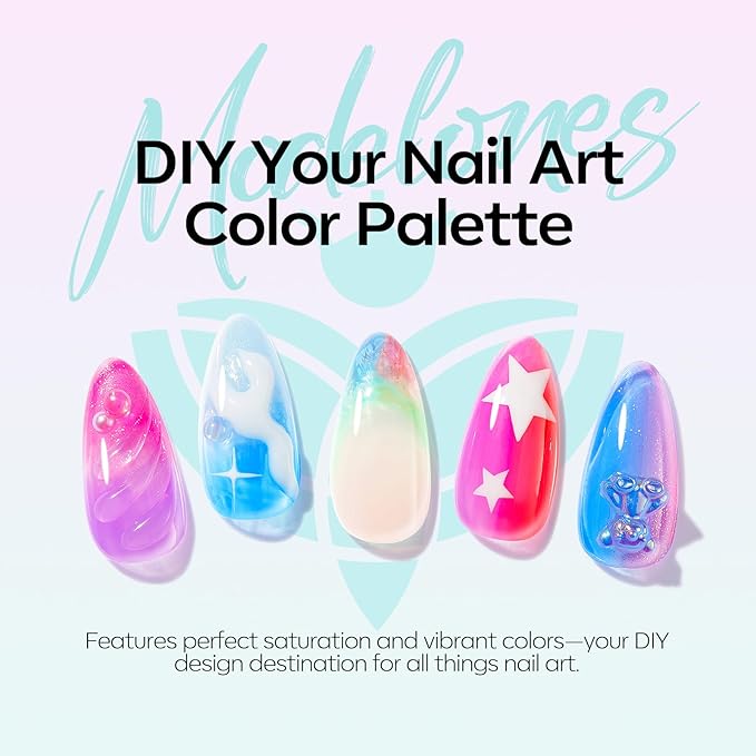 modelones Summer Gel Nail Polish, 6 Colors Jelly Gel Polish Neon LGBT Red Blue Green Pink Purple Nail Art Design Translucent Soak Off Manicure Salon DIY Girls Women Gift-Velvo Beauty