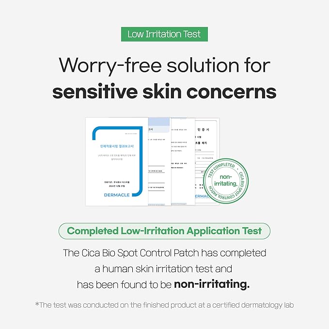 Cica Bio Spot Control Patch (1 Box, 62pcs) | Soothing Acne Patch for Redness & Blemishes | With Cica, Niacinamide & Tea Tree | Gentle for Sensitive Skin | Korean Skincare-Velvo Beauty