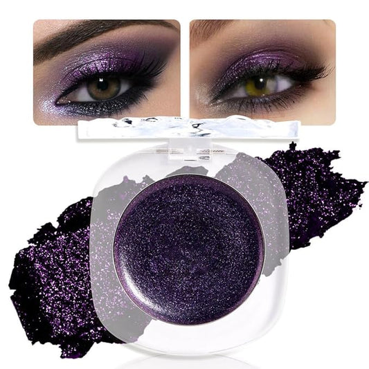 Monochrome Matte Eye Shadow Makeup Palette, Highly Pigmented Dark Purple Eyeshadow Palette, Shimmer Pressed Powder Eyeshadow Makeup,Single Vegan Eye Shadow,Daily Evening Women Girls Eyeshadow Gift 05-Velvo Beauty