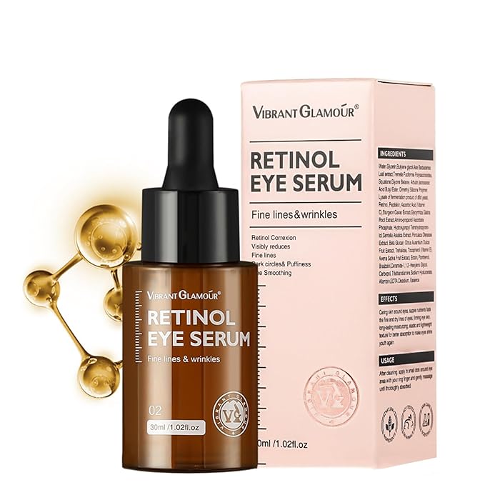 Retinol Eye Serum Anti Aging Under Eye Cream Visibly Reduces Wrinkles Fine Lines in 4-8 Weeks - Tightening Firming with Double Retinol 30ml-Velvo Beauty