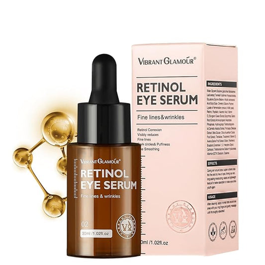 Retinol Eye Serum Anti Aging Under Eye Cream Visibly Reduces Wrinkles Fine Lines in 4-8 Weeks - Tightening Firming with Double Retinol 30ml-Velvo Beauty
