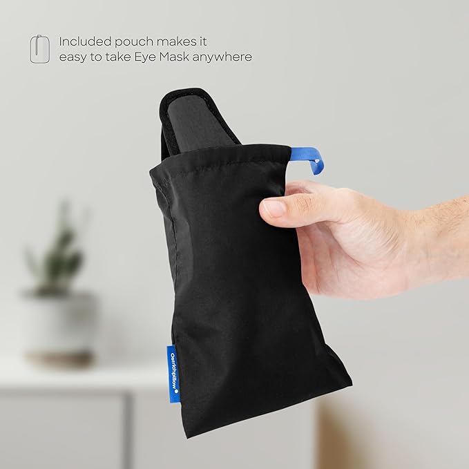 Ostrichpillow Eye Mask, Sleep Mask for Men Women 100% Blackout, No Pressure On Eyes, Soft & Breathable, Adjustable Fit, Travel Bag Included-Velvo Beauty