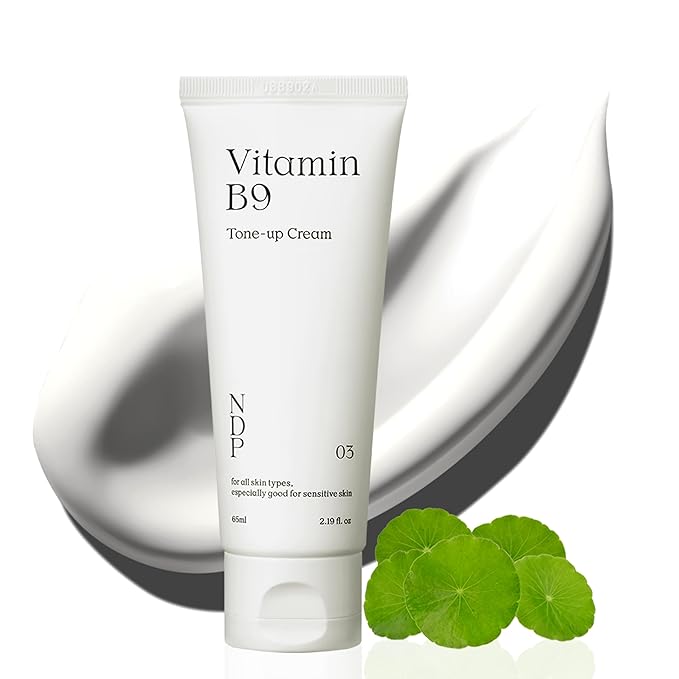 NDP Vitamin B9 Tone-up Cream, Silicone Free Face Primer for Pore Minimizing, 95% Pure Cica Extract, Breathable Skin Formula, Glass Skin & Lightweight, V-Cream Clean K-Beauty (65ml / 2.19 Fl Oz)-Velvo Beauty