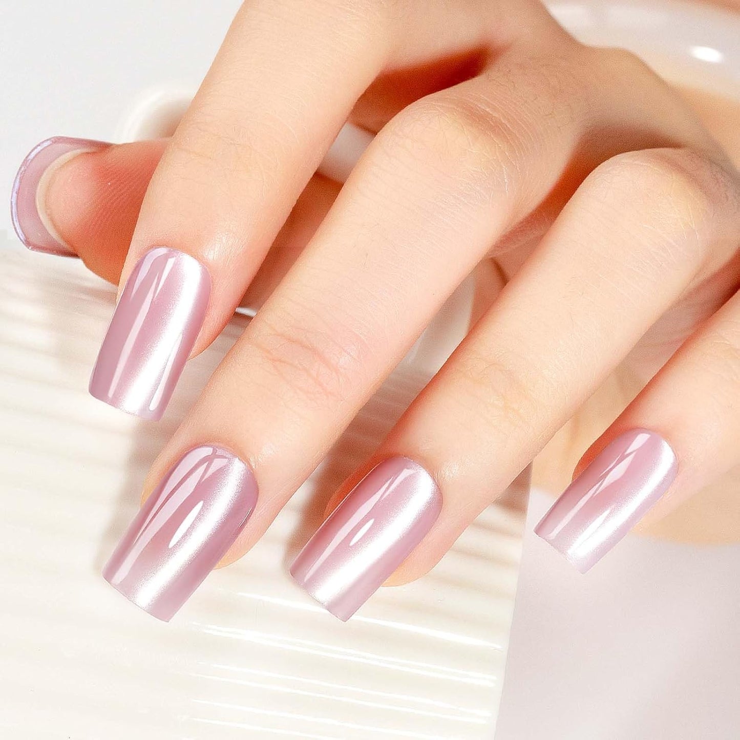 Cat Eye Gel Polish with Magnet, Magnetic Gel Nail Polish Glass Jelly Transparent Color UV Cateye Nail Polish for Nail Art DIY and Salon-Velvo Beauty