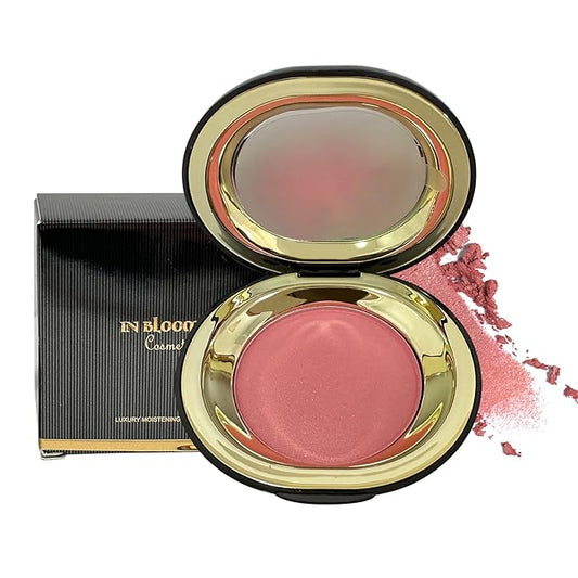 Face Blush for Cheeks Waterproof Smooth Creamy Formula, Matte Finish Buildable Lightweight Cream Blush Balm Create a Natural, Long Lasting Makeup Brightens Facial Radiance (Shy Pink)-Velvo Beauty