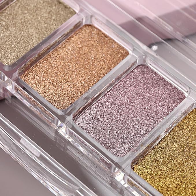 6 Colors Solid Chrome Nail Glitter Powder Set Metallic Mirror Chrome Powder for Nails, Gold Rose Gold Champagne Mutil Colors Palette Nail Pigment Powder Manicure Nail Art Decorations-Velvo Beauty