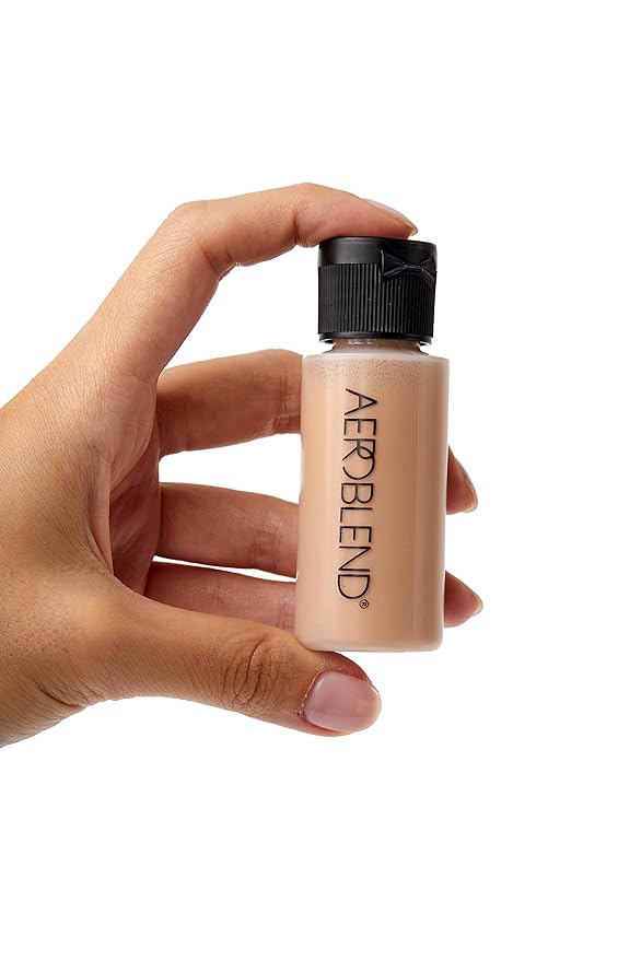 AEROBLEND Airbrush Foundation Makeup (O45) Professional, Water-Based, Buildable, Long-wearing, For all skin types, 1 oz-Velvo Beauty