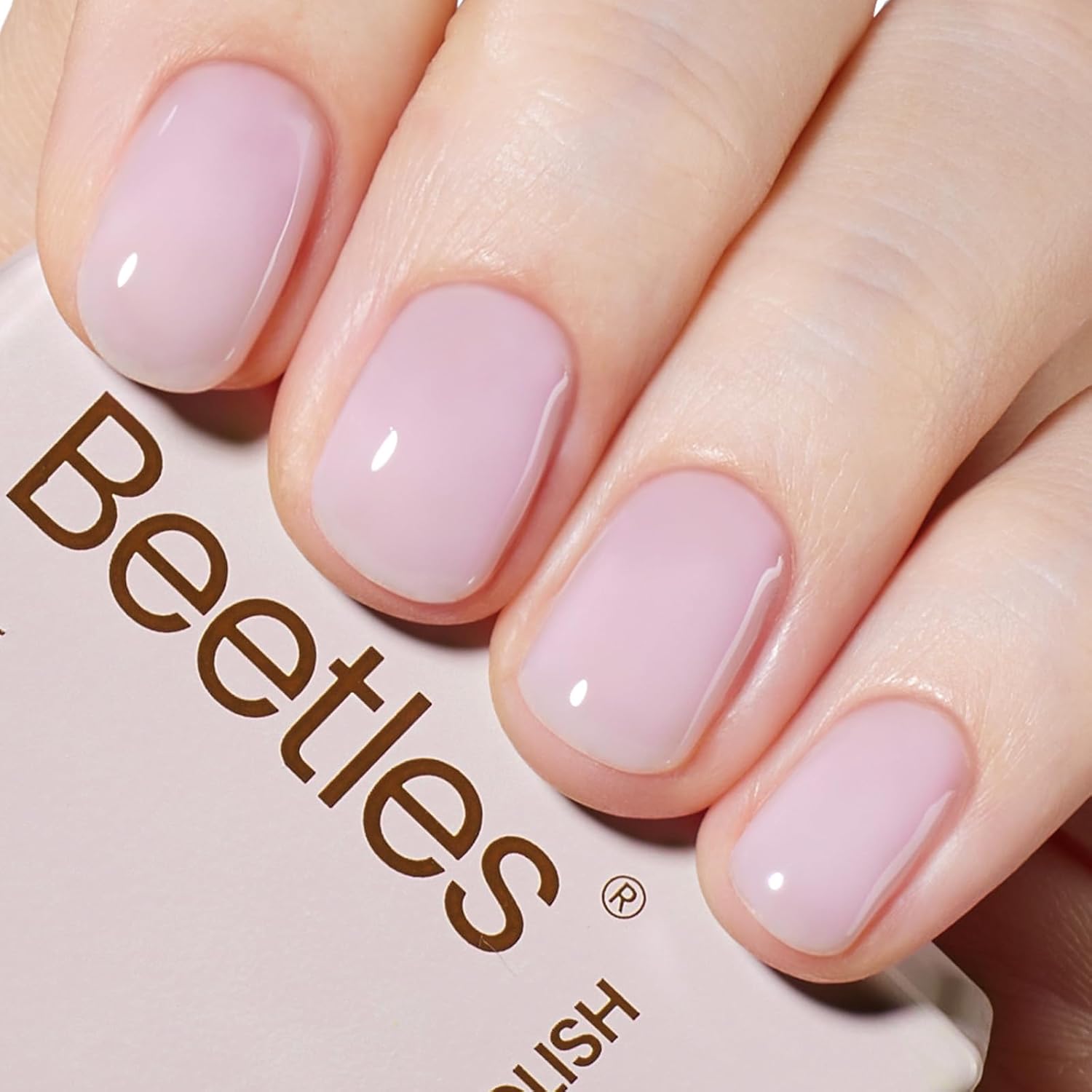 Beetles Nude Gel Nail Polish - 15ml Nude Purple Jelly Gel Polish Neutral Nail Polish Nail Concealer Sheer Translucent Effect Soak Off UV French Nail Art Manicure Salon DIY Gifts for Women-Velvo Beauty