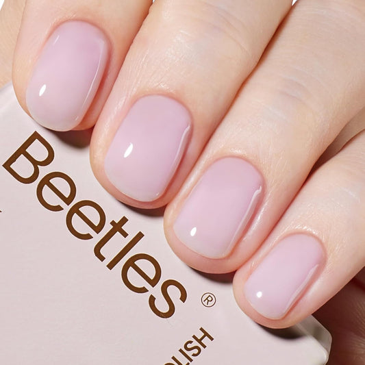 Beetles Nude Gel Nail Polish - 15ml Nude Purple Jelly Gel Polish Neutral Nail Polish Nail Concealer Sheer Translucent Effect Soak Off UV French Nail Art Manicure Salon DIY Gifts for Women-Velvo Beauty
