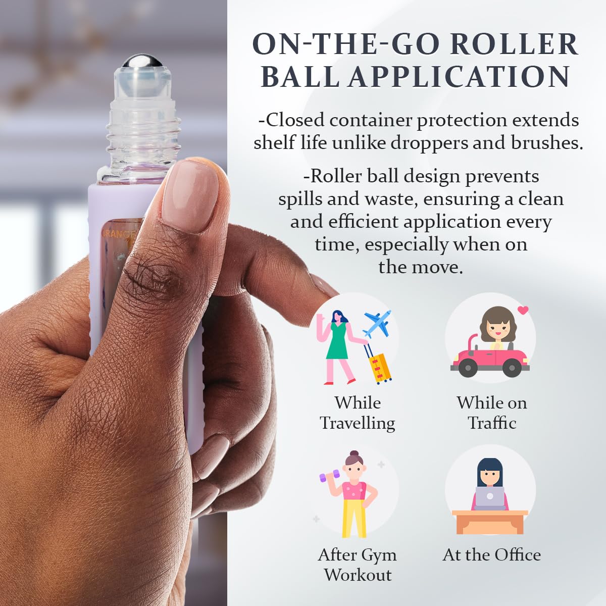 Orange Lavender Organic Nail Cuticle Oil Pen with Jojoba, Coconut MCT, and Rosehip for Nail Hydration, Growth & Strength, Travel Size Keychain(0.34 Fl Oz)-Velvo Beauty