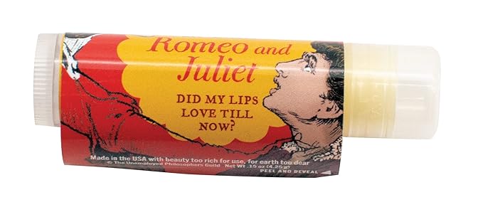Read My Lips Lip Balm - Full Text of Romeo & Juliet Balcony Scene Under Label, Pear Flavored - Cruelty-Free and Made in the USA from Natural and Imported Ingredients-Velvo Beauty