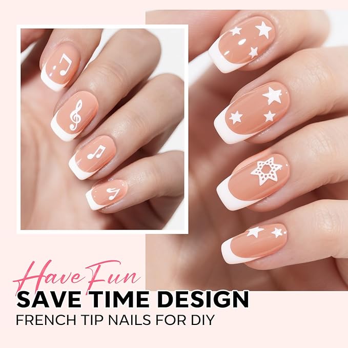 modelones French Tip Press on Nails, 150Pcs Extra Short Square Fake Nails with Nail Box, Deep Nude Gel Nail Tips for Women, Soft Glue-On Nails for Natural Salon Look, DIY Nail Art (15 Sizes)-Velvo Beauty