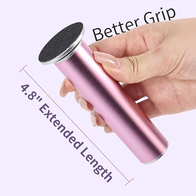 Electric Foot Callus Remover with 120pcs Sandpaper Discs(3 Sizes), Professional 800RPM Aluminum 4.8 Inches Callus Remover for Feet, Stepless Speed Control Foot File for Dead Skin (Black)-Velvo Beauty