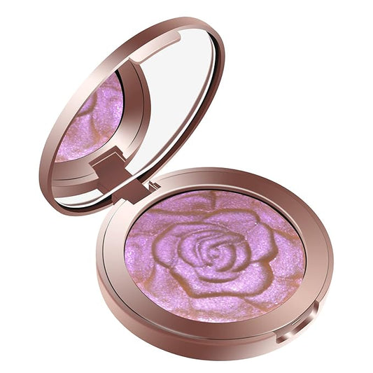 Highlighter Makeup, Cream Highlighter, Face Highlighter, Long Lasting Glitter Highlighter Makeup Palette - Purple Highlighter Makeup-Velvo Beauty