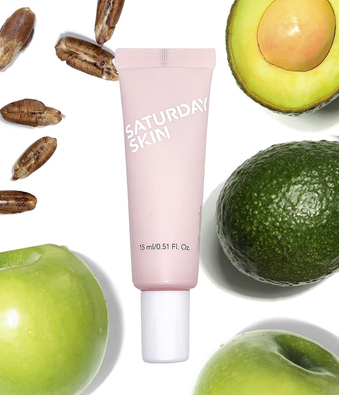 Saturday Skin Wide Awake Brightening Cream Illuminating Eye Cream for Wrinkles, Puffy Eyes + Dark Circles Lightweight, Moisturizing, Deeply Hydrates(0.51 Fl Oz (15ml))-Velvo Beauty