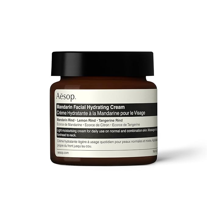 Aesop Mandarin Facial Hydrating Cream | Cools, Tones, and Balances Normal And Combination Skin | Mandarin Rind, Lemon Rind, Tangerine Rind | 2.1 oz / 60 mL-Velvo Beauty