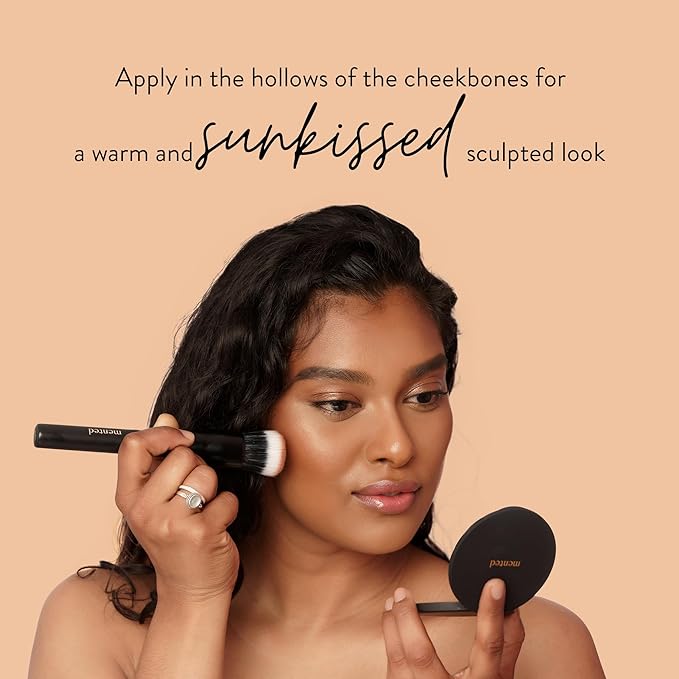 Mented Cosmetics Made in Italy, Cruelty Free Makeup, Vegan, Paraben Free, Shimmer Bronzer, Highlighter Bronzing Powder Palette for Face with Vitamin E + A, 0.35oz/10g, Beach Bum-Velvo Beauty