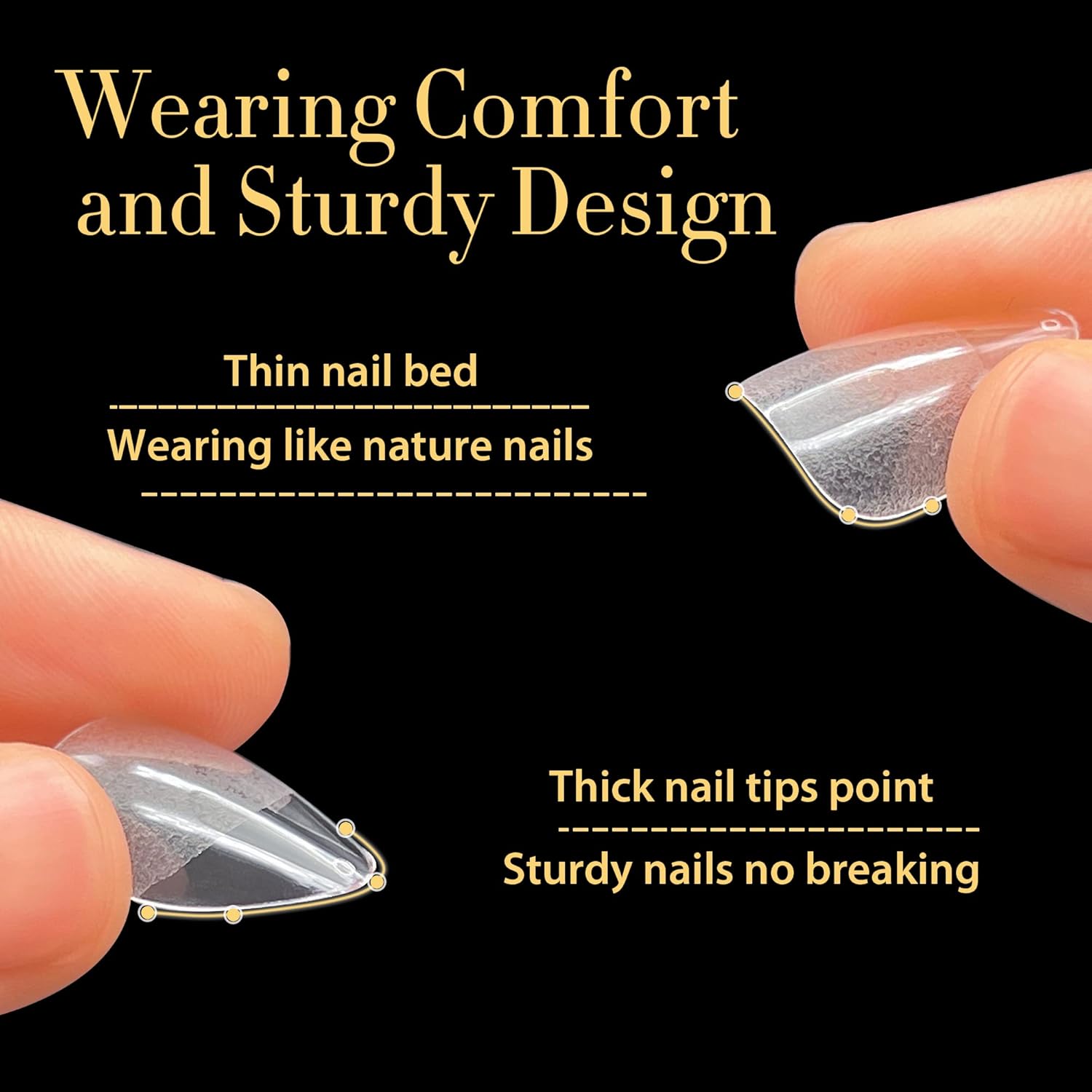 UNA GELLA Short Almond Gel Nail Tips, 600 Pcs Pre-Filed Short Nail Tips Almond Shape Half Matte Press On Nails 12 Sizes Full Cover Clear Fake Nails for Extension Home DIY Salon with Box-Velvo Beauty