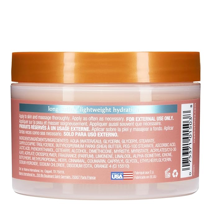 Tree Hut Vitamin C Whipped Shea Body Butter, 8.4oz, Lightweight, Long-lasting, Hydrating Moisturizer with Natural Shea Butter for Nourishing Essential Body Care-Velvo Beauty