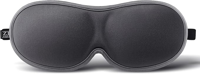 Slim 3D Sleep Mask for Side Sleepers, Blackout Sleeping Mask for Men, Women & Girls, Zero Eye Pressure, Ultra Soft Eye Masks for Sleeping, Perfect for Travel, Nap, Meditation, Airplane (Gray)-Velvo Beauty