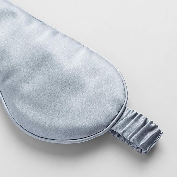 Silk Sleep Mask Light Blocking Luxury 19mm Silk Eye Mask 100% Mulberry Eye Cover Blindfold Ultra Soft Light and Comfy Anti Aging Skin Care with Travel Bag Gift Package-Velvo Beauty