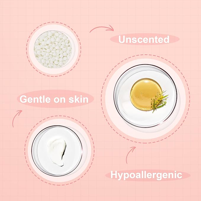 1lb Wax Beads for Hair Removal - Unscented Hard Wax Beads Refill for Professional Full Body Waxing - Ideal for Facial, Brazilian Bikini, Legs, and Underarms at Home for Women and Men (White)-Velvo Beauty